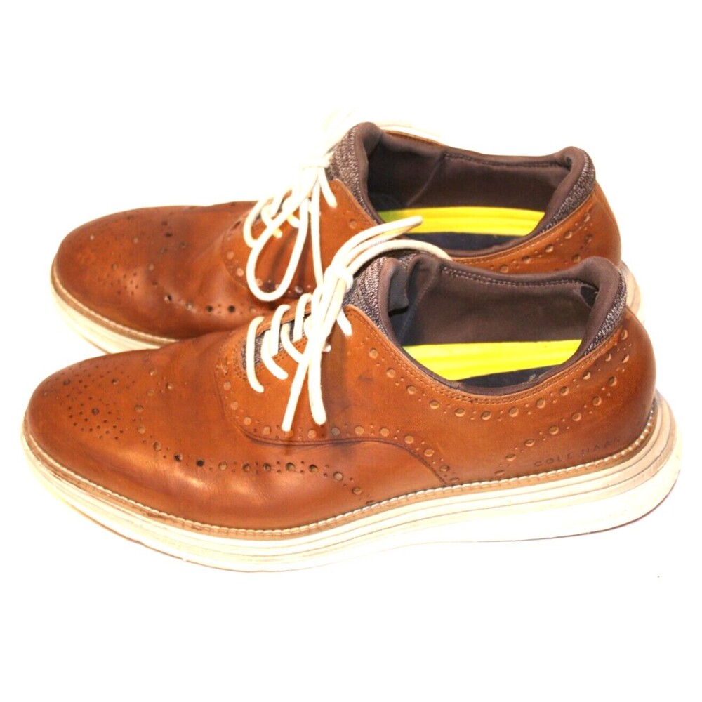 Cole Haan Original Grand Ultra Wingtip Brown Leather Oxfords Men's Sz 10M - Picture 3 of 7
